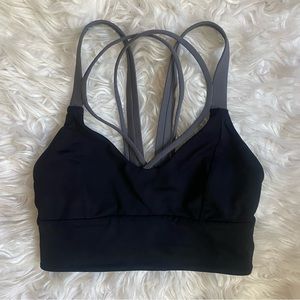 Lululemon Pushing Limits Bra Women’s Size 2 Black Titanium